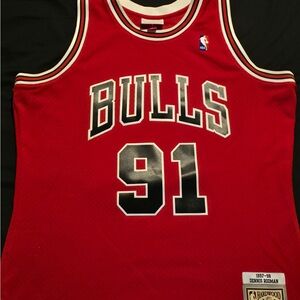 Mitchell & Ness Red Hardwood Classics Jersey